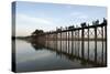 People Crossing U Bein's Bridge, Mandalay, Myanmar (Burma)-Annie Owen-Stretched Canvas