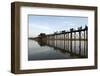 People Crossing U Bein's Bridge, Mandalay, Myanmar (Burma)-Annie Owen-Framed Photographic Print