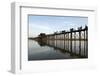 People Crossing U Bein's Bridge, Mandalay, Myanmar (Burma)-Annie Owen-Framed Photographic Print