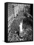 People Crowd Times Square at 42nd Street-null-Framed Stretched Canvas