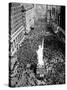 People Crowd Times Square at 42nd Street-null-Stretched Canvas