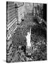 People Crowd Times Square at 42nd Street-null-Stretched Canvas