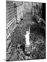 People Crowd Times Square at 42nd Street-null-Mounted Premium Photographic Print