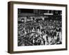 People Crowding the Stock Exchange Building-Charles E^ Steinheimer-Framed Photographic Print