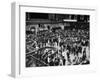 People Crowding the Stock Exchange Building-Charles E^ Steinheimer-Framed Photographic Print