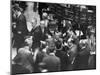 People Crowding the Stock Exchange Building-Charles E^ Steinheimer-Mounted Photographic Print