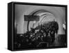 People Crowding Through Station in New Subway-Ed Clark-Framed Stretched Canvas