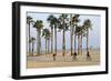 People Cycling the South Bay Cycle Route in the Town of Santa Monica Near Los Angeles-null-Framed Photographic Print