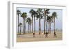 People Cycling the South Bay Cycle Route in the Town of Santa Monica Near Los Angeles-null-Framed Photographic Print