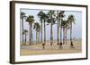 People Cycling the South Bay Cycle Route in the Town of Santa Monica Near Los Angeles-null-Framed Photographic Print