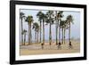 People Cycling the South Bay Cycle Route in the Town of Santa Monica Near Los Angeles-null-Framed Photographic Print