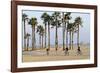 People Cycling the South Bay Cycle Route in the Town of Santa Monica Near Los Angeles-null-Framed Photographic Print