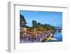 People dancing by the Spree River and Bode Museum, Berlin, Germany-Sabine Lubenow-Framed Photographic Print