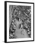 People Dining at Outside Cafe Next to the Hotel Excelsior-Dmitri Kessel-Framed Photographic Print