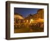 People Dining at Outside Restaurant Near the Pantheon, Rome, Lazio, Italy, Europe-Angelo Cavalli-Framed Photographic Print