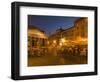 People Dining at Outside Restaurant Near the Pantheon, Rome, Lazio, Italy, Europe-Angelo Cavalli-Framed Photographic Print