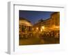 People Dining at Outside Restaurant Near the Pantheon, Rome, Lazio, Italy, Europe-Angelo Cavalli-Framed Photographic Print