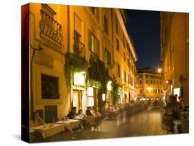 People Dining at Outside Restaurant, Rome, Lazio, Italy, Europe-Angelo Cavalli-Stretched Canvas