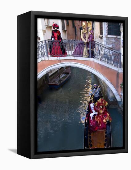 People Dressed in Costumes For the Annual Carnival Festival, Venice, Italy-Jim Zuckerman-Framed Stretched Canvas