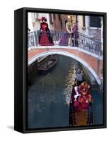 People Dressed in Costumes For the Annual Carnival Festival, Venice, Italy-Jim Zuckerman-Framed Stretched Canvas