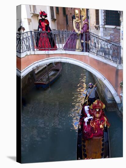 People Dressed in Costumes For the Annual Carnival Festival, Venice, Italy-Jim Zuckerman-Stretched Canvas