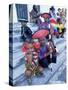 People Dressed Ready for the Carnival Procession, Guadeloupe, West Indies, Caribbean-S Friberg-Stretched Canvas