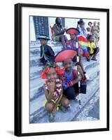 People Dressed Ready for the Carnival Procession, Guadeloupe, West Indies, Caribbean-S Friberg-Framed Photographic Print