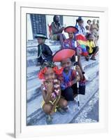 People Dressed Ready for the Carnival Procession, Guadeloupe, West Indies, Caribbean-S Friberg-Framed Photographic Print