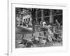 People Eating at a Sidewalk Cafe Next to the Excelsior Hotel-Dmitri Kessel-Framed Photographic Print