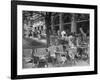 People Eating at a Sidewalk Cafe Next to the Excelsior Hotel-Dmitri Kessel-Framed Photographic Print