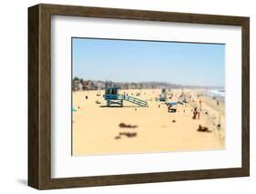 People Enjoying a Sunny Day in Venice Beach, California, Usa. Tilt-Shift Effect Applied-Marco Rubino-Framed Photographic Print