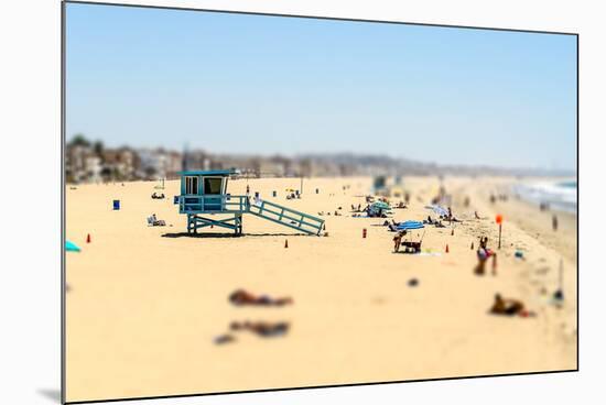 People Enjoying a Sunny Day in Venice Beach, California, Usa. Tilt-Shift Effect Applied-Marco Rubino-Mounted Photographic Print