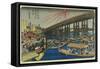 People Enjoying the Cool of Ryogoku Bridge-Keisai Eisen-Framed Stretched Canvas