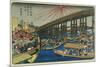 People Enjoying the Cool of Ryogoku Bridge-Keisai Eisen-Mounted Giclee Print