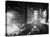 People Enjoying the Nightlife in times Square-null-Stretched Canvas