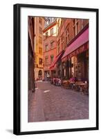 People Enjoying the Restaurants of Vieux Lyon, Lyon, Rhone, Rhone-Alpes, France, Europe-Mark Sunderland-Framed Photographic Print