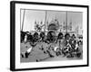 People Feed Pigeons at Saint Marks Square-null-Framed Photographic Print