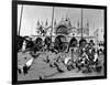 People Feed Pigeons at Saint Marks Square-null-Framed Photographic Print