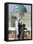 People Feeding the Famous White Pigeons at the Shrine of Hazrat Ali, Mazar-I-Sharif, Afghanistan-Jane Sweeney-Framed Stretched Canvas