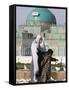 People Feeding the Famous White Pigeons at the Shrine of Hazrat Ali, Mazar-I-Sharif, Afghanistan-Jane Sweeney-Framed Stretched Canvas