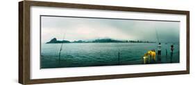 People Fishing, Guanabara Bay, Niteroi, Rio De Janeiro, Brazil-null-Framed Photographic Print