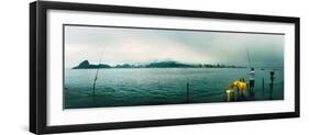 People Fishing, Guanabara Bay, Niteroi, Rio De Janeiro, Brazil-null-Framed Photographic Print