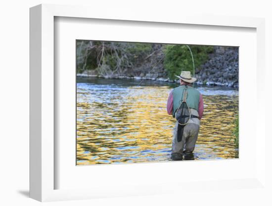 People fly fishing, Lower Deschutes River, Central Oregon, USA-Stuart Westmorland-Framed Photographic Print