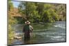 People fly fishing, Lower Deschutes River, Central Oregon, USA-Stuart Westmorland-Mounted Photographic Print