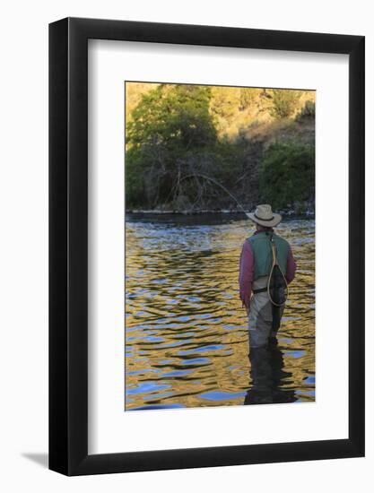 People fly fishing, Lower Deschutes River, Central Oregon, USA-Stuart Westmorland-Framed Photographic Print