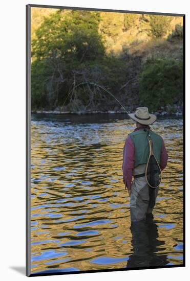 People fly fishing, Lower Deschutes River, Central Oregon, USA-Stuart Westmorland-Mounted Photographic Print