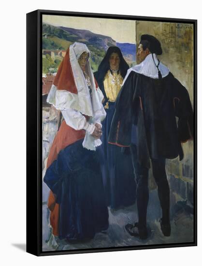 People from Roncal-Joaquín Sorolla y Bastida-Framed Stretched Canvas