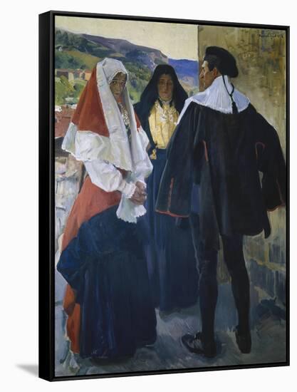 People from Roncal-Joaquín Sorolla y Bastida-Framed Stretched Canvas