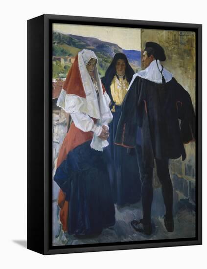 People from Roncal-Joaquín Sorolla y Bastida-Framed Stretched Canvas