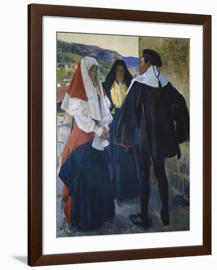 People from Roncal-Joaquín Sorolla y Bastida-Framed Art Print